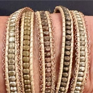 Nakamol Gold and Silver Beaded Bracelet